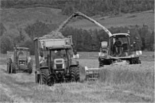 Black and White Tractors